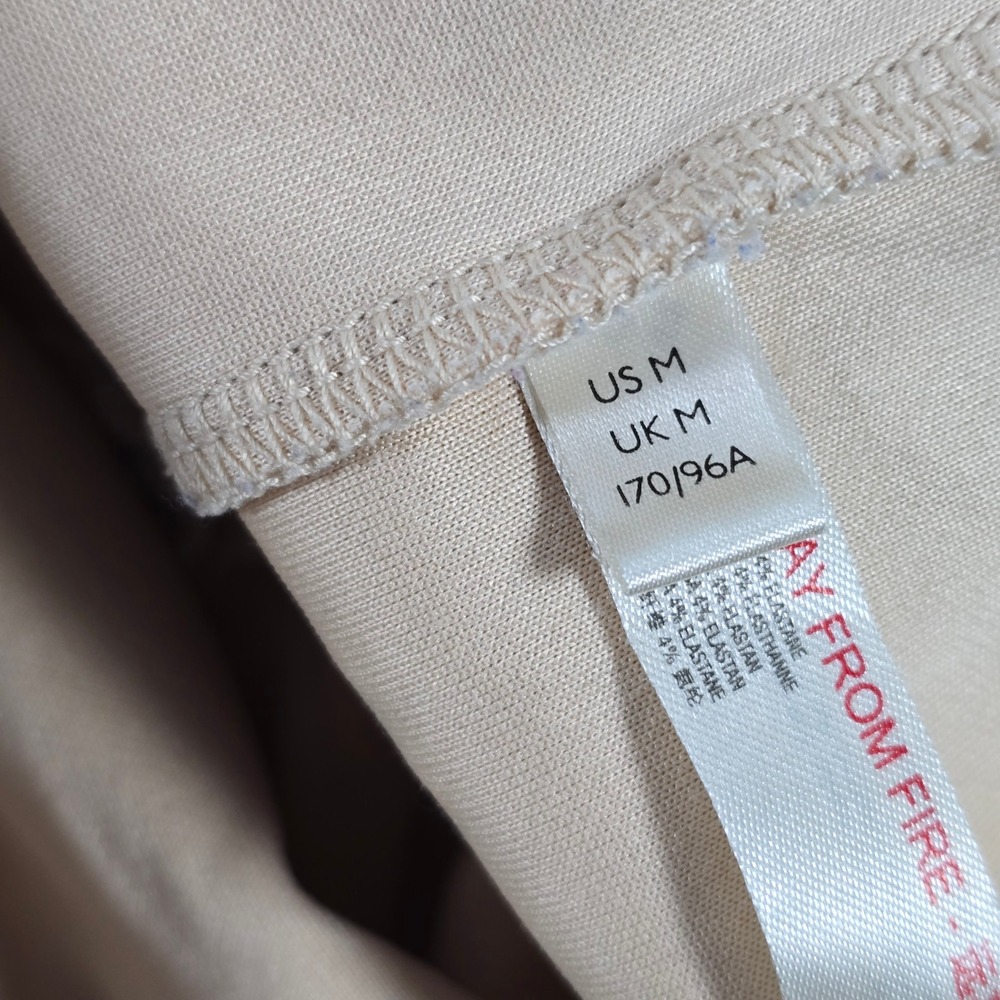 Saturday Sunday Anthropologie Beige Quarter Zip Drawstring Pullover Sweatshirt M - Picture 7 of 8